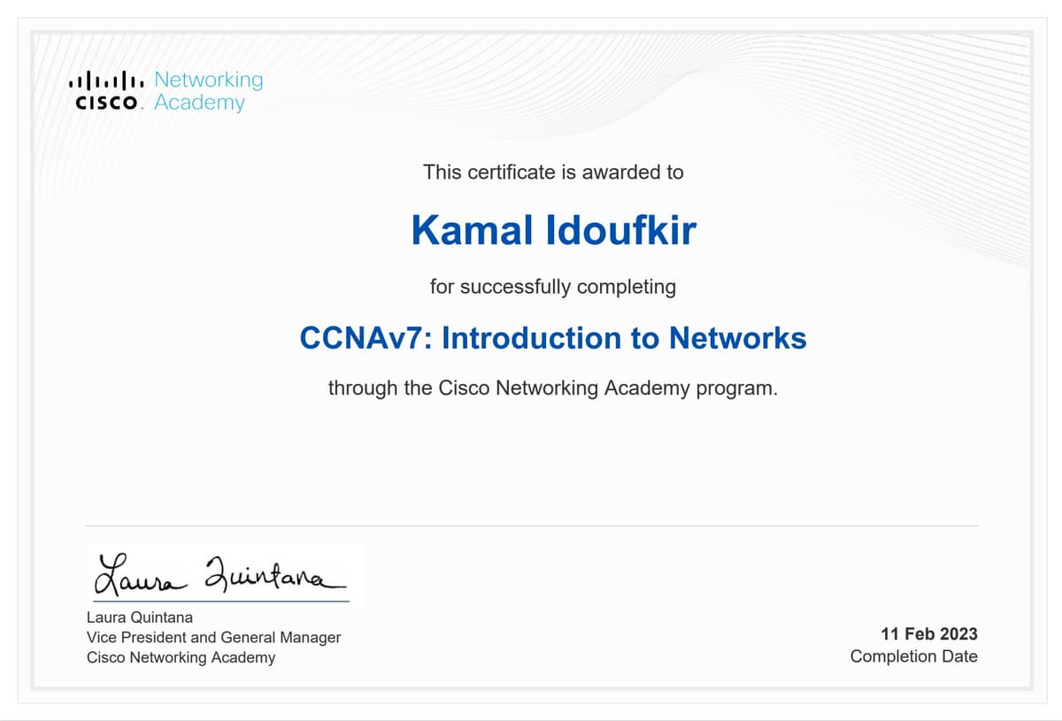 CCNAv7 Introduction to Networks