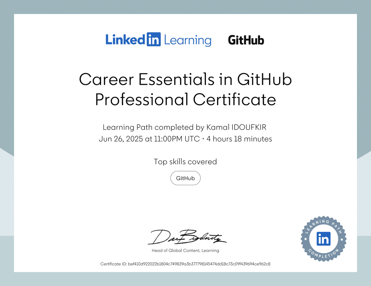 Career Essentials in GitHub Professional Certificate